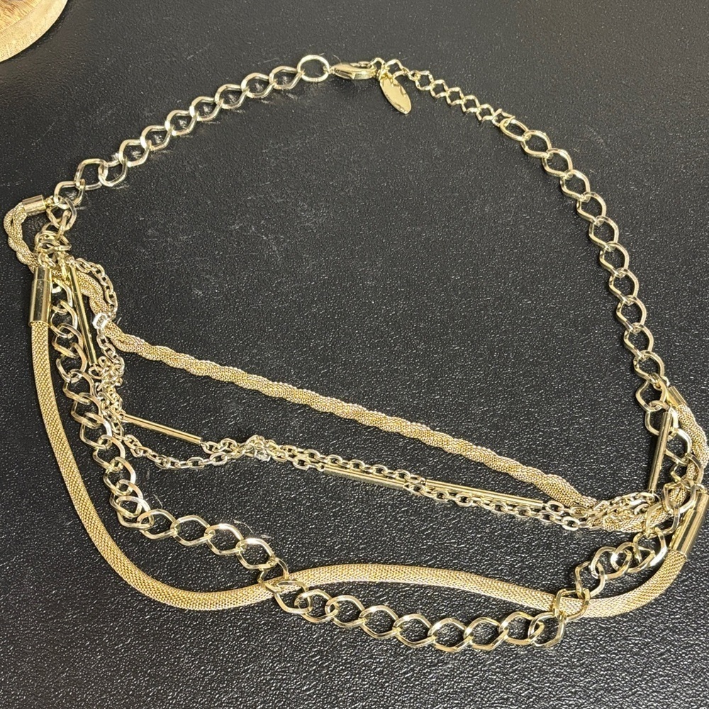 Chico's Gold Multi-Chain Necklace